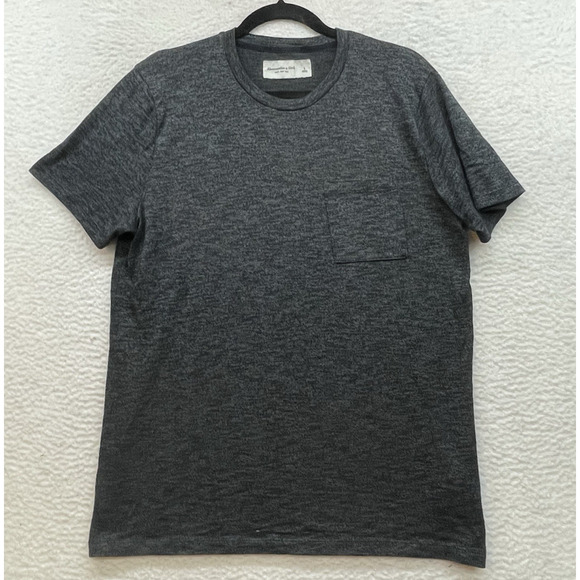 Abercrombie & Fitch Other - Abercrombie and Fitch Shirt Mens Large Gray Soft AF Tee Pocket Crew Short Sleeve